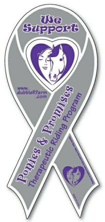 AUTO RIBBON MAGNET WITH HEART SHAPE CENTER