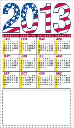 MAGNETIC 4" x 7" CALENDAR