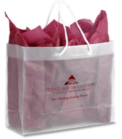 FROSTED PLASTIC TOTE