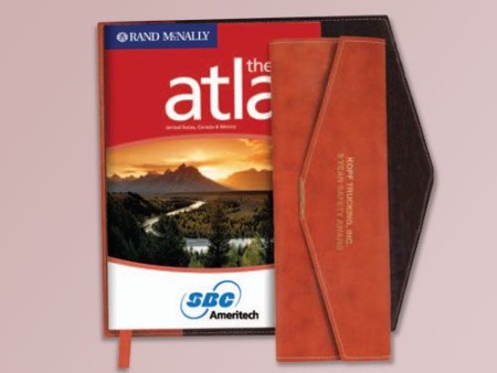 RAND MCNALLY FOLDOVER LEATHERETTE ATLAS
