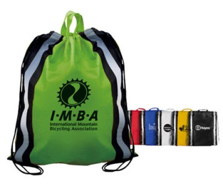 Reflective Drawstring Backpack 16" x 19-1/2"