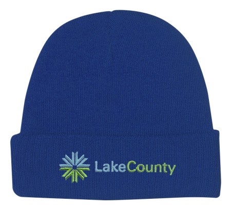 Knit Embroidered Beanie With Cuff