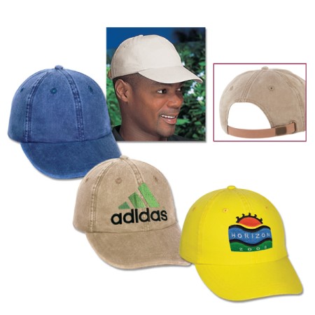 EMBROIDERED WASHED DYED CAP