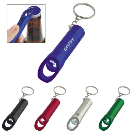 ALUMINUM FLASHLIGHT WITH BOTTLE OPENER