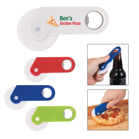 PIZZA CUTTER WITH BOTTLE OPENER