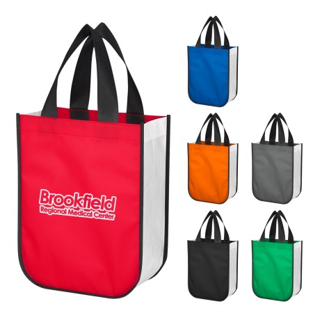NON-WOVEN SHOPPER TOTE BAG WITH 100% RPET MATERIAL