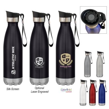 16 Oz. Swiggy Stainless Steel Bottle With Push Lid