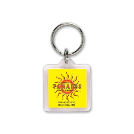 ACRYLIC SQUARE KEY TAG 1-1/2" x 1-1/2" SQUARE