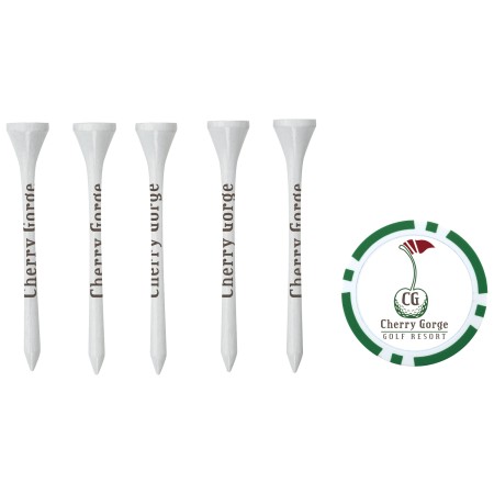 BACK NINE TEE PACK AND POKER CHIP MARKER