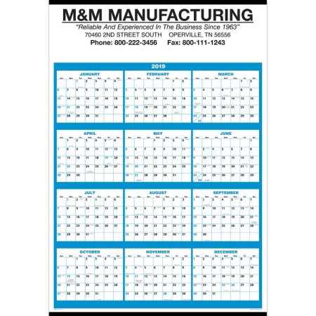 FULL YEAR WALL CALENDAR