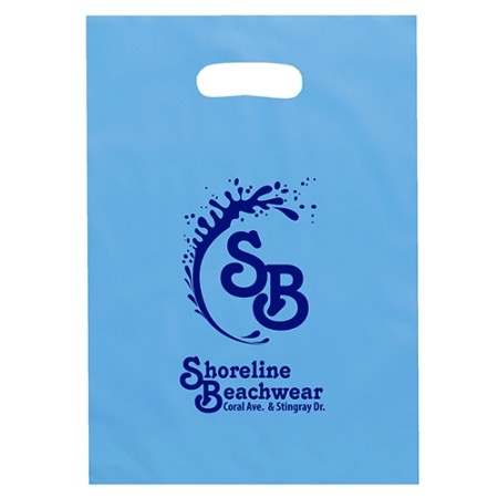 FROSTED DIE CUT SHOPPER 9-1/2 x 14