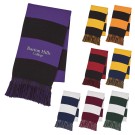 Rugby Stripe Embroidered Scarf