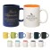 COLORED STONEWARE MUG 11 oz.